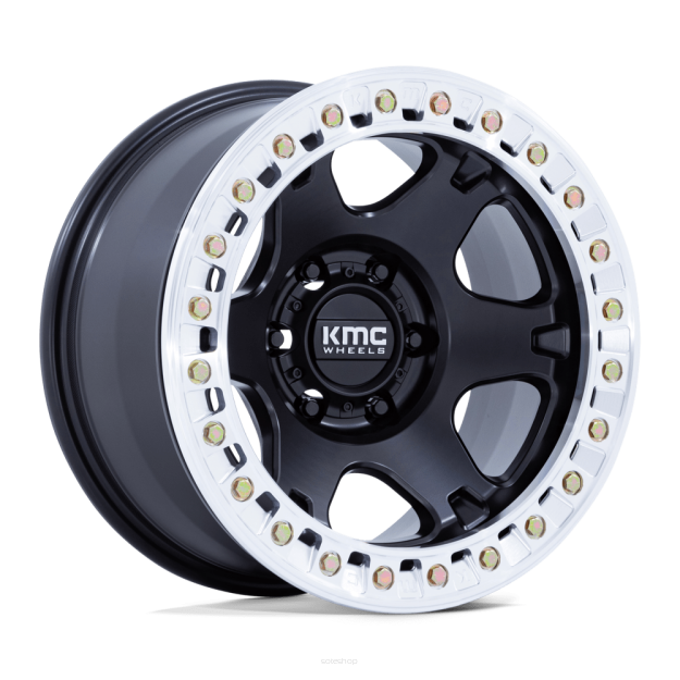 Felga aluminiowa KM238 VI BEADLOCK Satin Black W/ Machined Ring KMC