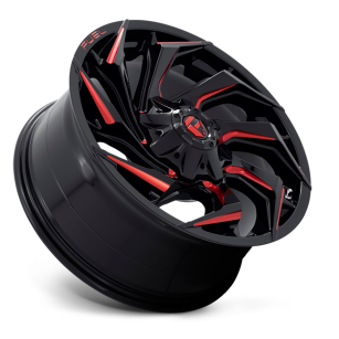 Felga aluminiowa D755 Reaction Gloss Black Milled W/ RED Tint Fuel