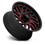 Felga aluminiowa D808 HURRICANE Gloss Black Milled Red Tint FUEL - 3