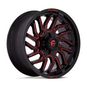 Felga aluminiowa D808 HURRICANE Gloss Black Milled Red Tint FUEL
