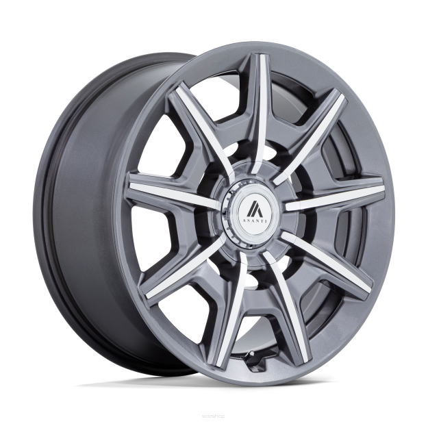 Felga aluminiowa AB041 ESQUIRE Gloss Anthracite Bright Mach ASANTI