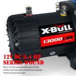 Wyciągarka samochodowa elektryczna X-Bull prime HRW13000BY 12V lina syntetyczna - 4
