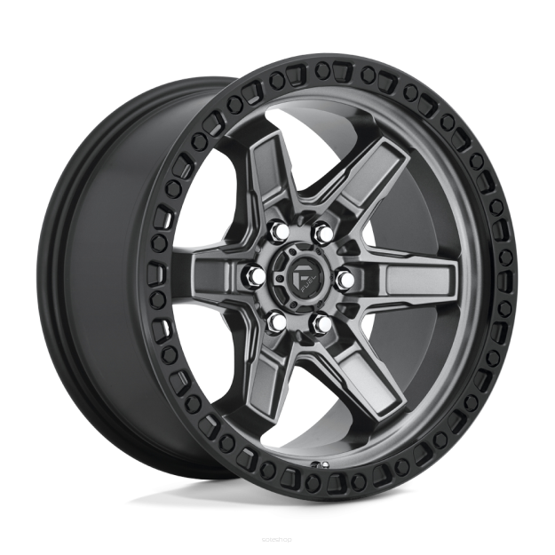 Felga aluminiowa D698 Kicker Matte GUN Metal Black Bead Ring Fuel
