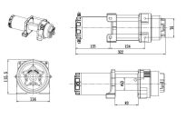 Wyciągarka elektryczna ATV Husar Winch BST S 4500lb 12V Syntetyk 2 T - 6