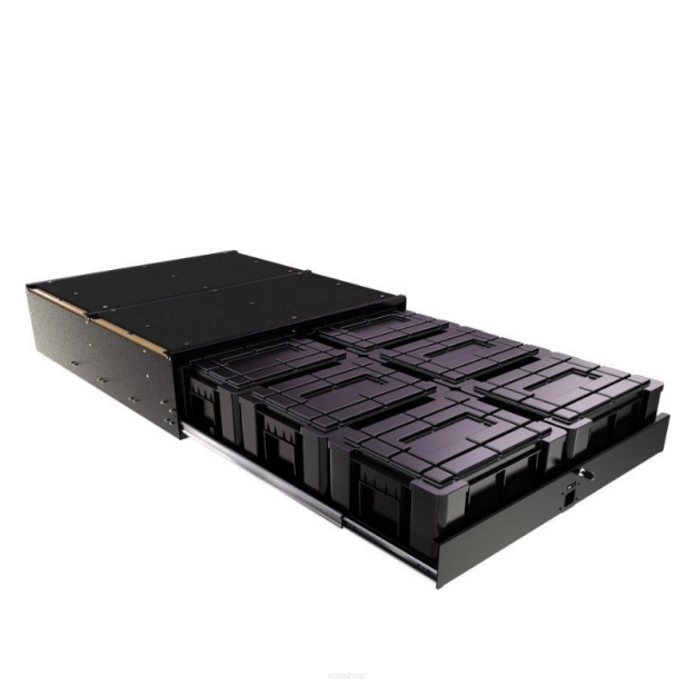 Zabudowa szufladowa na skrzynie 6 x Wolf Pack szeroka Front Runner