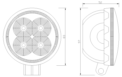 Lampa robocza 4x LED flood