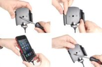 Uchwyt aktywny do instalacji na stałe do Apple iPhone 12 Mini w futerale lub bez o wymiarach: 62-77 mm (szer.), 6-10 mm (grubość). - 4