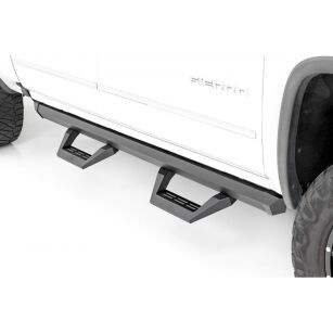 Progi, stopnie boczne regulowane aluminiowe Rough Country SRX2 Crew Cab