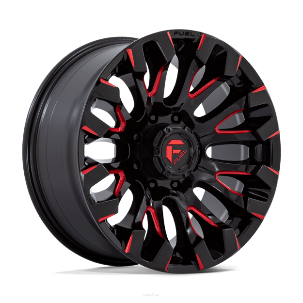 Felga aluminiowa D829 QUAKE Gloss Black Milled Red Tint FUEL