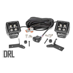 Lampy LED 2" kwadratowe white DRL Rough Country Black Series