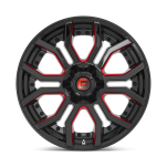 Felga aluminiowa D712 RAGE Gloss Black Red Tinted Clear FUEL - 3