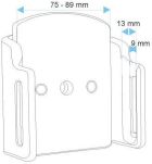 Uchwyt regulowany do Apple iPhone X w futerale lub obudowie o wymiarach: 75-89 mm (szer.), 9-13 mm (grubość). - 4