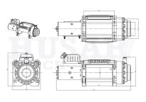 WYCIĄGARKA ELEKTRYCZNA HUSAR WINCH 20000 LBS 24V LINA STALOWA - 6