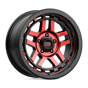 Felga aluminiowa KM540 RECON Gloss Black Machined W/ Red Tint KMC