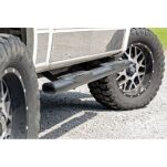 Progi, stopnie boczne czarne Rough Country Oval Nerf Steps Crew Cab - 6