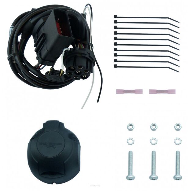 Wiązka przewodów do mocowania haka 7 PIN HAK-SYSTEM