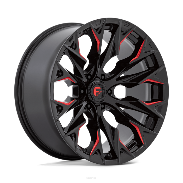 Felga aluminiowa D823 FLAME Gloss Black Milled W/ Candy Red FUEL
