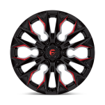 Felga aluminiowa D823 FLAME Gloss Black Milled W/ Candy Red FUEL - 3