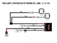 Wiązka do podłączenia dwóch lamp 12V - serii LAZER UTILITY - 2