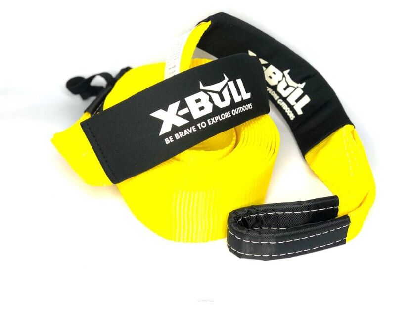 X-Bull żółty pas do drzewa 12t 75mm 9m taśma offroad