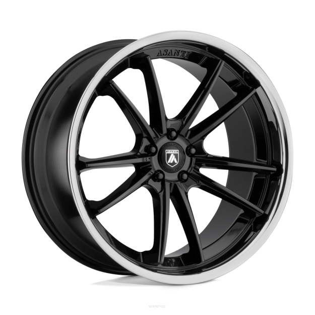 Felga aluminiowa ABL-23 SIGMA Gloss Black W/ Chrome Lip ASANTI