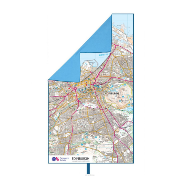 Ręcznik szybkoschnący 150x90 SoftFibre  Mapa Edinburgh LIFEVENTURE