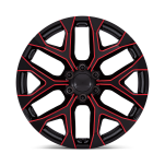 Felga aluminiowa PR177 Gloss Black Red Milled PERFORMANCE REPLICAS - 3