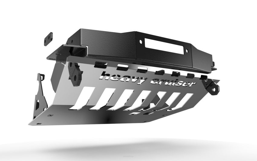 Jeep Grand Cherokee WK WH 2005-2010 3.0 crd diesel osłona czołowa z płytą montażową wyciągarki aluminiowa