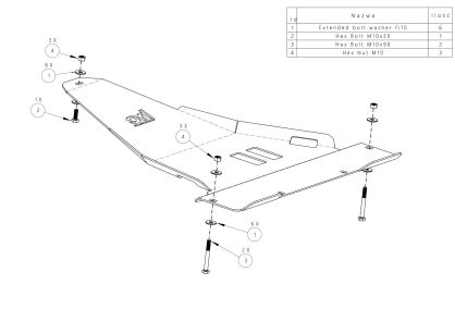 Osłona reduktora Toyota Tundra 2014-2020 aluminiowa
