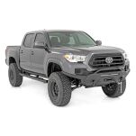 Progi, stopnie boczne czarne Rough Country Oval Nerf Steps Double Cab - 2