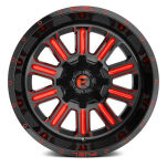 Felga aluminiowa D621 Hardline Gloss Black Red Tinted Clear Fuel - 2