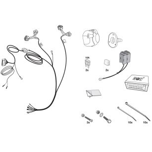 Wiązka przewodów do mocowania haka 7 PIN HAK-SYSTEM