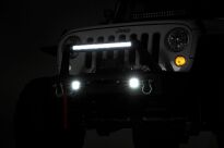 Zderzak przedni stalowy LED z płytą pod wyciągarkę Rough Country - Jeep Gladiator JT - 4