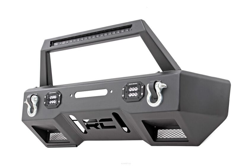 Zderzak przedni stalowy LED z płytą pod wyciągarkę Rough Country - Jeep Gladiator JT