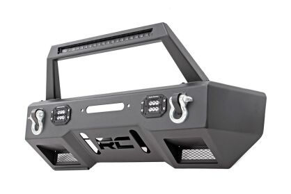 Zderzak przedni stalowy LED z płytą pod wyciągarkę Rough Country - Jeep Gladiator JT