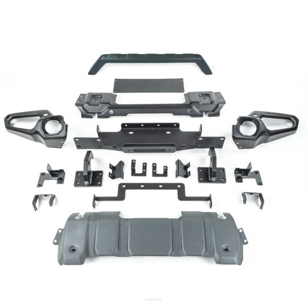 Zderzak stalowy przód z bull barem i płytą pod wyciągarkę