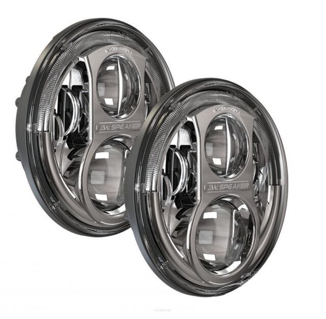 Reflektory przednie LED JW Speaker 8700 Evolution J Chrom - Jeep Wrangler TJ