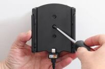 Uchwyt do Apple iPhone 12 Pro Max z wbudowanym kablem USB oraz ładowarką samochodową - 9