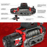 Wyciągarka elektryczna X-BULL WINCH TOUGH 13500 LBS HIGH SPEED lina syntetyczna - 10
