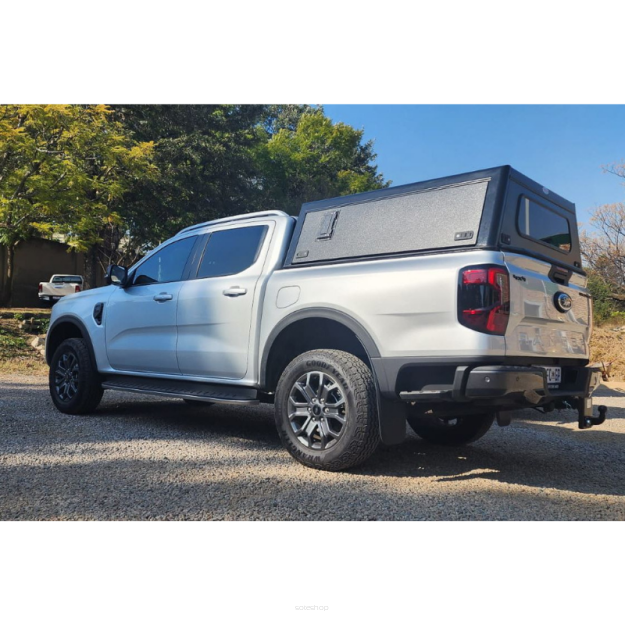 Zabudowa Hardtop Bushtech Ford Ranger (2023 - )-Double Cab Gładkie Aluminium czarne
