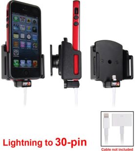 Uchwyt do Apple iPhone 5, iPhone 5S & iPhone 5C & iPhone SE w futerale z możliwością wpięcia kabla lightning z 30-pinowym adapterem