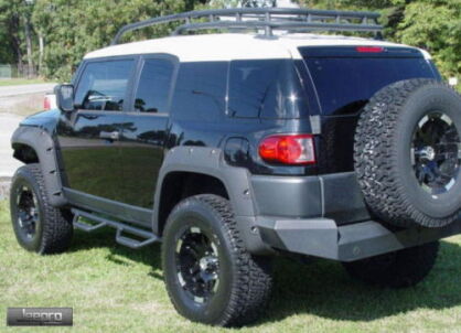Progi, stopnie boczne SMITTYBILT Nerf Steps Czarne - Toyota FJ Cruiser