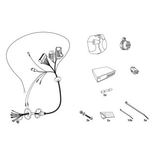 Wiązka przewodów do mocowania haka 7 PIN HAK-SYSTEM