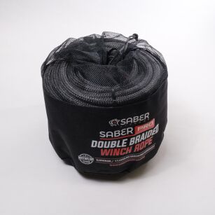 SaberPro® Double Braided 30M Winch Rope (black)