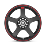 Felga aluminiowa MR116 FS5 Matte Black W/ Red Stripe MOTEGI RACING - 3