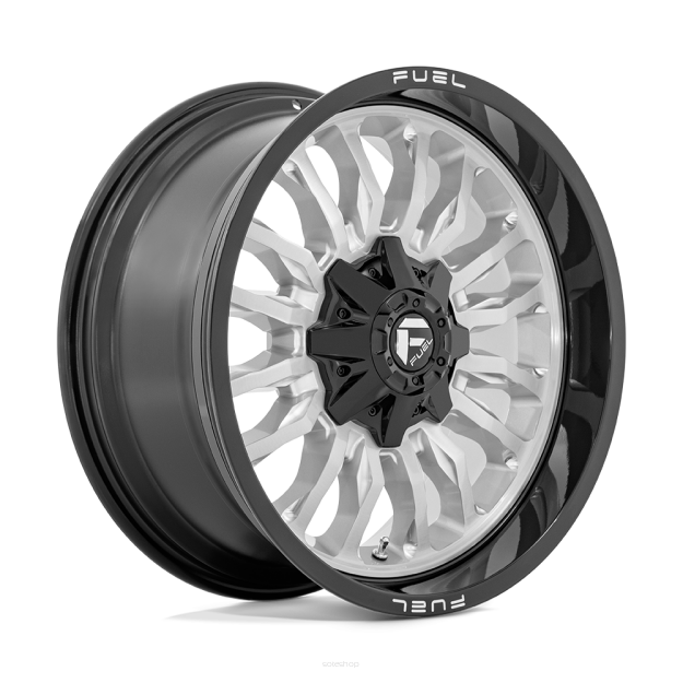 Felga aluminiowa D798 ARC Silver Brushed Face W/ Milled Black Lip FUEL