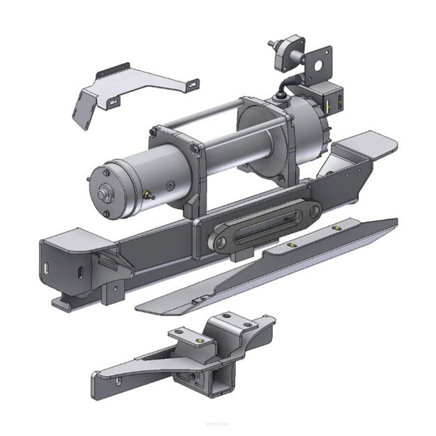 Wyciągarka Alpha 9.9 z zestawem montażowym Horntools - Isuzu D-Max 11-17