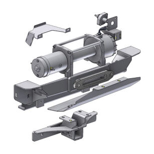 Wyciągarka Alpha 9.9 z zestawem montażowym Horntools - Isuzu D-Max 11-17