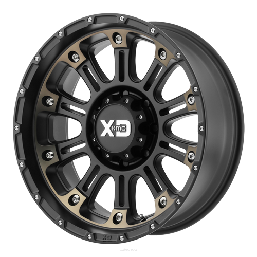 Felga Aluminiowa 9x18'' 8x165.10 ET18 XD 829 HOSS II Czarny/Brąz - Dodge RAM 3500 02-18