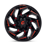 Felga aluminiowa D755 REACTION Gloss Black Milled W/ Red Tint FUEL - 3